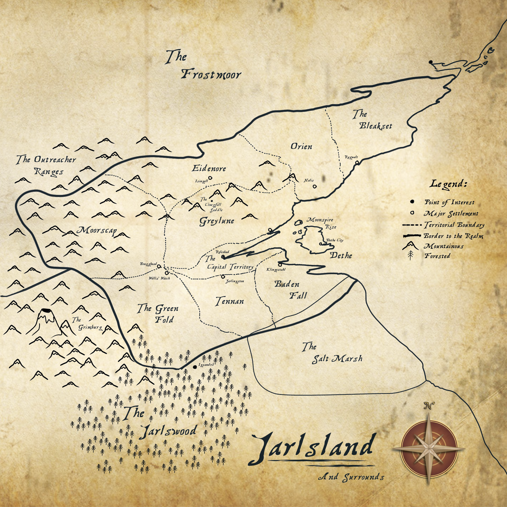 Map of Jarlsand